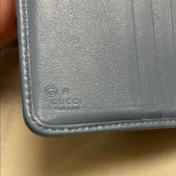 Gucci Light Blue Embossed Wallet #GUC-223